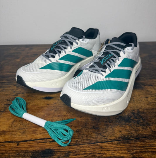 Adidas Adizero Boston 13 White Pure Teal